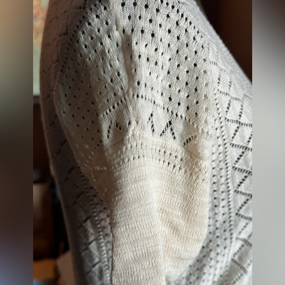 Lucky Brand XS knitted off white top - Picture 4 of 6